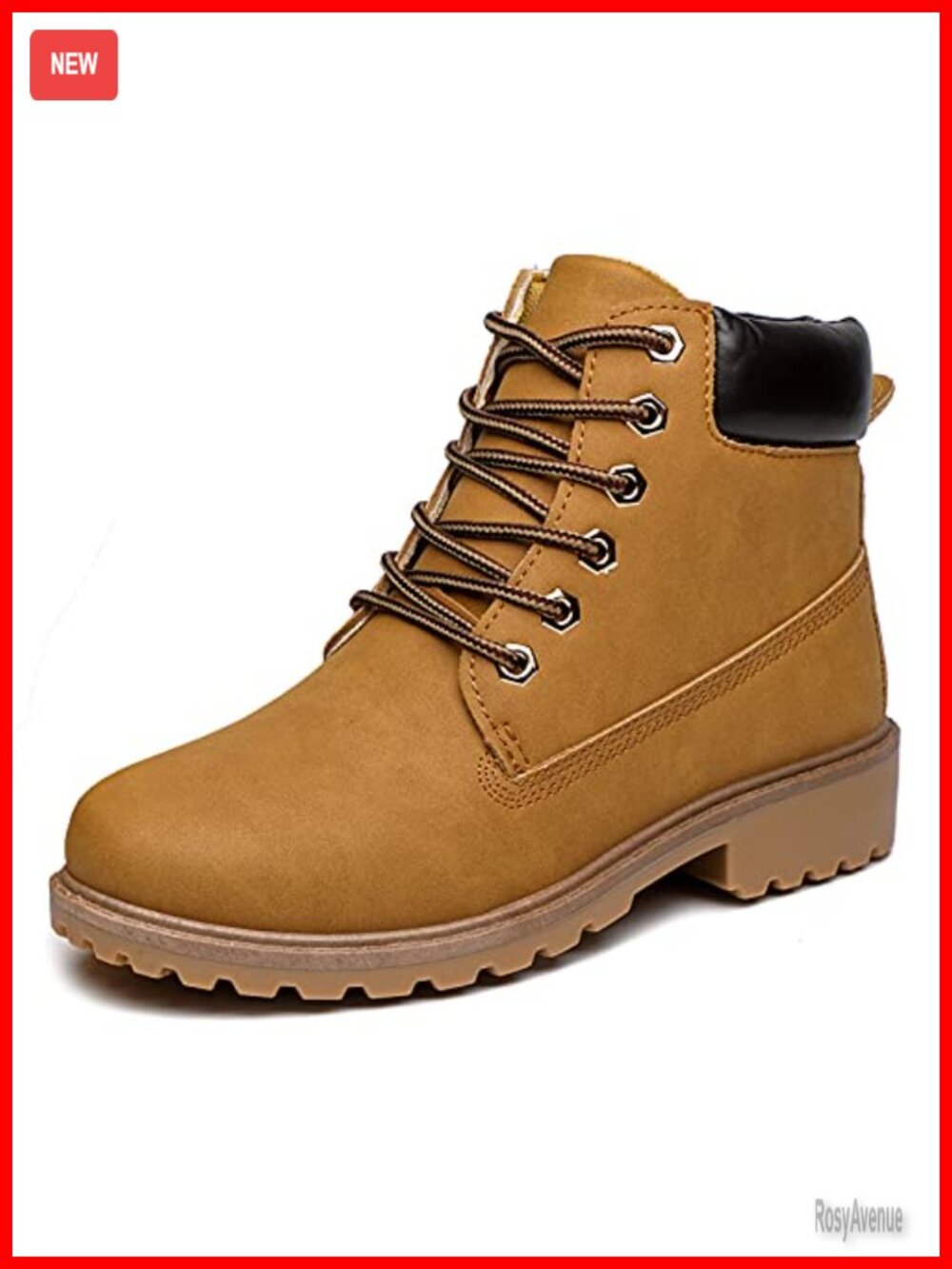 Waterproof Hiking Work Boots - Lightweight Hard Toe Lace Up Ankle Boots